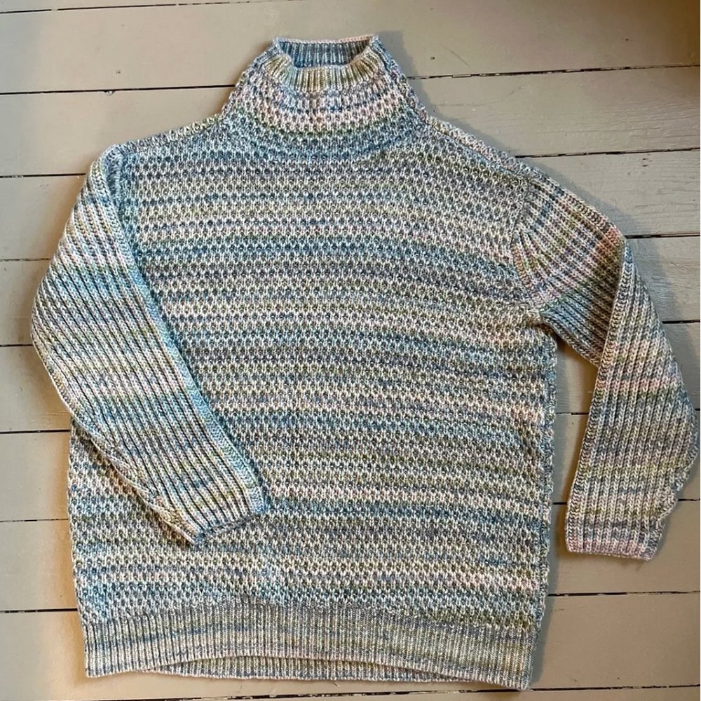 Super soft space dye chunky oversized boyfriend sweater size M